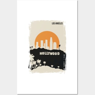 Los Angeles Hollywood Minimal Travel Poster Posters and Art